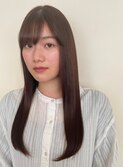 毛先ワンカール艶ロング