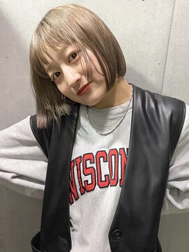 ボコカ(bococa) ストレートぷつんとボブ/ ミルクティーベージュケアブリーチ