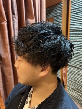 ヘアモード キクチ 銀座店 銀座　理容室　メンズ無造作パーマ