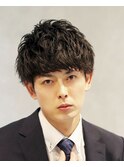 メンズスーツヘア刈り上げツーブロックカジュアルビジネス