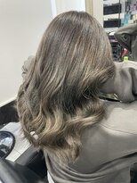 ヘアーデザイン ジェルム(Hair Design germe)&nbsp;オリーブグレージュのエクつけたままカラー～しのだスペシャル～