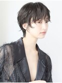 ブルーブラック　ニュアンス　洗練　ショートヘア　30代40代