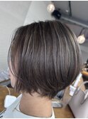 白髪ぼかしハイライトでおしゃれに!