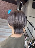 大人ウルフ×透明感ダークカラー