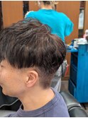 パーマ風ツーブロックスタイル