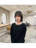 シンス(Since)&nbsp;ボブ/タイトボブ/ストレート/顔周りデザイン/ダークオリーブ