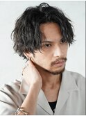 波巻きスパイラルパーマ緩め渋谷シャドウパーマセンターパート