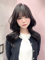 ジーナ 名駅(XENA.)&nbsp;《LUNA》クリアブラック/実習カラー/地毛風カラー/くびれ巻き