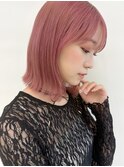 ピンクベージュ/ブリーチ/髪質改善トリートメント/Minori