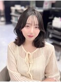 《LUNA》韓国ヘアー/ミディアムカット/レイヤー/くびれ巻き