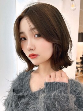 サンド ミュウ 横浜店(sand mieu) オリーブベージュ/レイヤーカット/韓国/ボブ/顔周り/前髪/横浜