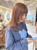 テトラ バイ ネオリーブ 横浜西口店(tetra by neolive)&nbsp;ダブルカラー　ブリーチ　オレンジ　姫カット　横浜