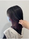＊ブルラベブラック×パープルインナーカラー＊