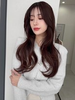 ソヨン 名駅2号店(SOYON)&nbsp;小顔/ロングレイヤー/黒髪/オリーブグレー/ココアベージュ/201