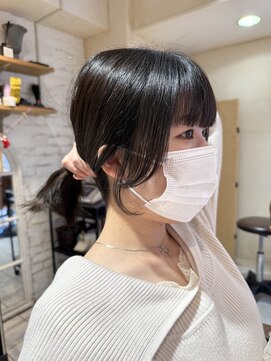 結んでも可愛いサイドバング