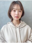 シースルーバング×小顔ネオボブウルフ