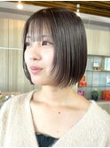 ピンクベージュ/アンブレラカラー/クールショート/前髪/柏駅