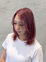 ベイリコルド(Bei Licoldo.)&nbsp;レイヤーカット ピンクカラー  結んでも可愛いレイヤーカット