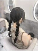 編みおろしツイン