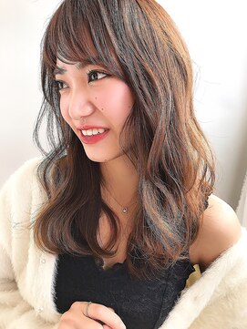 ロンドローズ 名古屋(Lond damaskRose) 【Lond damaskRose】津田稜也 ベビーバング×グレージュカラー