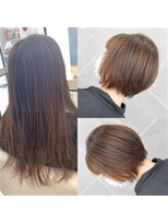 サンクレポ&nbsp;【before→after】カワイイは髪型でつくる☆ショートボブ　山下