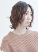 レイヤーカット/顔周りカット/レイヤーボブ/グレージュ