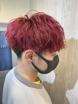 テーラヘアー 鎌ケ谷店(TELA HAIR) カーディナルレッド×無造作マッシュ【TELAHAIR鎌ヶ谷】