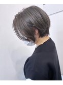 Moana#グレージュ#ショートボブ#ハンサムショート
