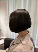 30代40代50代大人かわいいヘアヘルシースタイル黒髪ボブ丸み