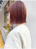 切りっぱなしボブ × オレンジコーラル[三軒茶屋]