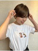 ワイドバングショート×ハイトーン