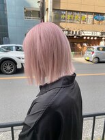 トリエ 川越(torie)&nbsp;ペールピンク×ケアブリーチ×ボブ
