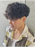 シャドウパーマメンズパーマ波巻きスパイラルパーマアイブロウ