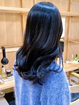 セイドット リー(Say. Ree)&nbsp;Say.ブルーブラック韓国風巻きレイヤーカットフェミニンロング