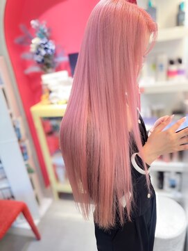 ボックスミコ(Box mico.) ベースがカギになる！ホワイトピンクのロング