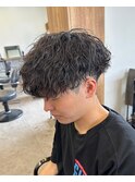 マッシュスパイラルパーマツイストスパイラル波巻きメンズ
