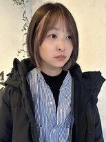 トレヘアー 京都 烏丸(tRe hair)&nbsp;ショートボブ　フェイスインナーカラー