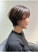 【似合わせ白髪ぼかし】細めハイライト/くすみベージュ/美髪