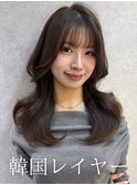 レイヤーカット/顔周りカット/顔周りレイヤー /韓国風パーマ