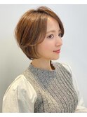 ショートボブ髪型30代40代50代前髪あり前髪なし面長丸顔