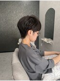 マッシュショート/ショート/グレージュカラー