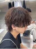 渋谷メンズボブウルフ波巻きスパイラルパーマシャドウパーマ