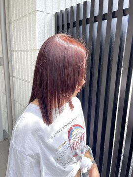 エンヴィ(ENV) ミディアムレイヤー/レイヤーカット/オレンジブラウン