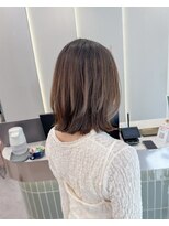ロンドリゼル 札幌(Lond RiseL) オリーブグレー/前髪/ボブ/マロンベージュ/レイヤーカット/小顔