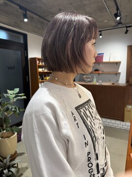 抜け感ボブ×シルバーベージュ｜her都立大学