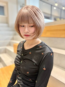 ニュアンスボブ/ミルクティーベージュ/ボブレイヤー