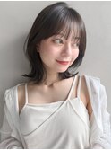 ダークブルーミルクティーブロンドワンホンレイヤーカットa