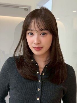 ノイ 銀座(noi) 顔周りレイヤーカットロングレイヤーボブ韓国ヘアハッシュカット
