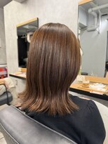 クラン 岡本(Chlan) 艶髪ミディ ミルクブラウン