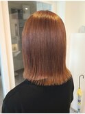 髪質改善ストレート×切りっぱなしボブ